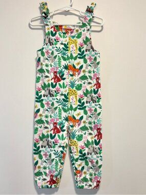 Baby Boden Colorful Jungle Print Cotton Overalls Romper Baby Size 18-24 Months